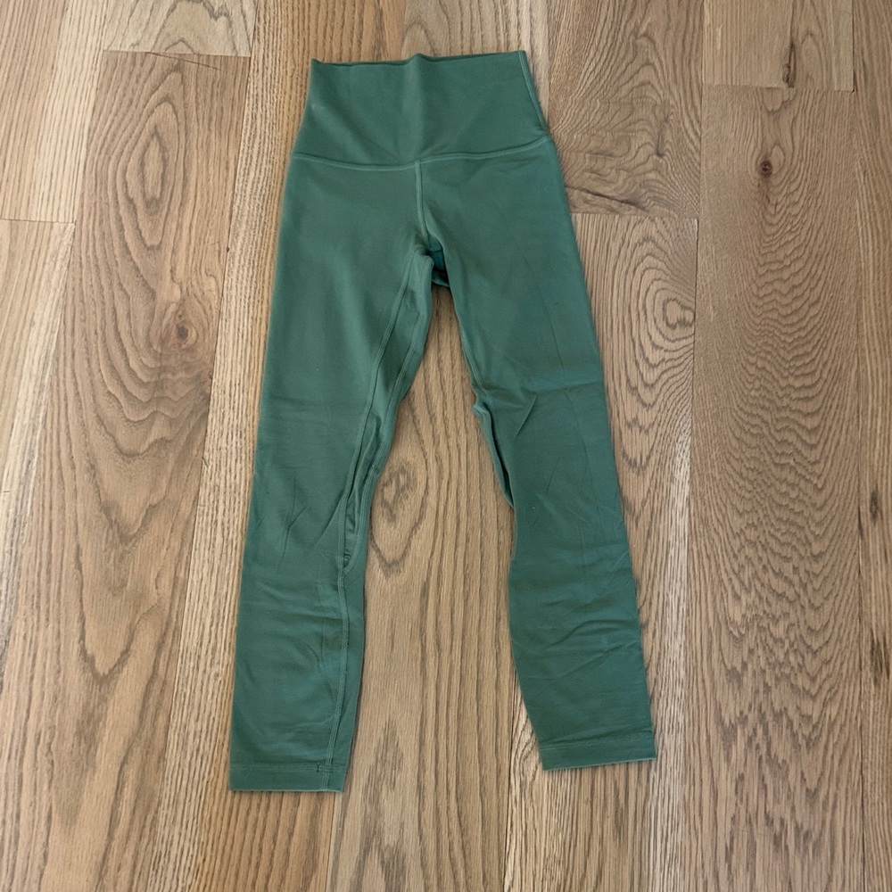 Green Twill Lululemon Align 23” Leggings size 0